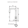 HydroTap G5 Cube Plus boiling chilled 240/175 bright chrome for work